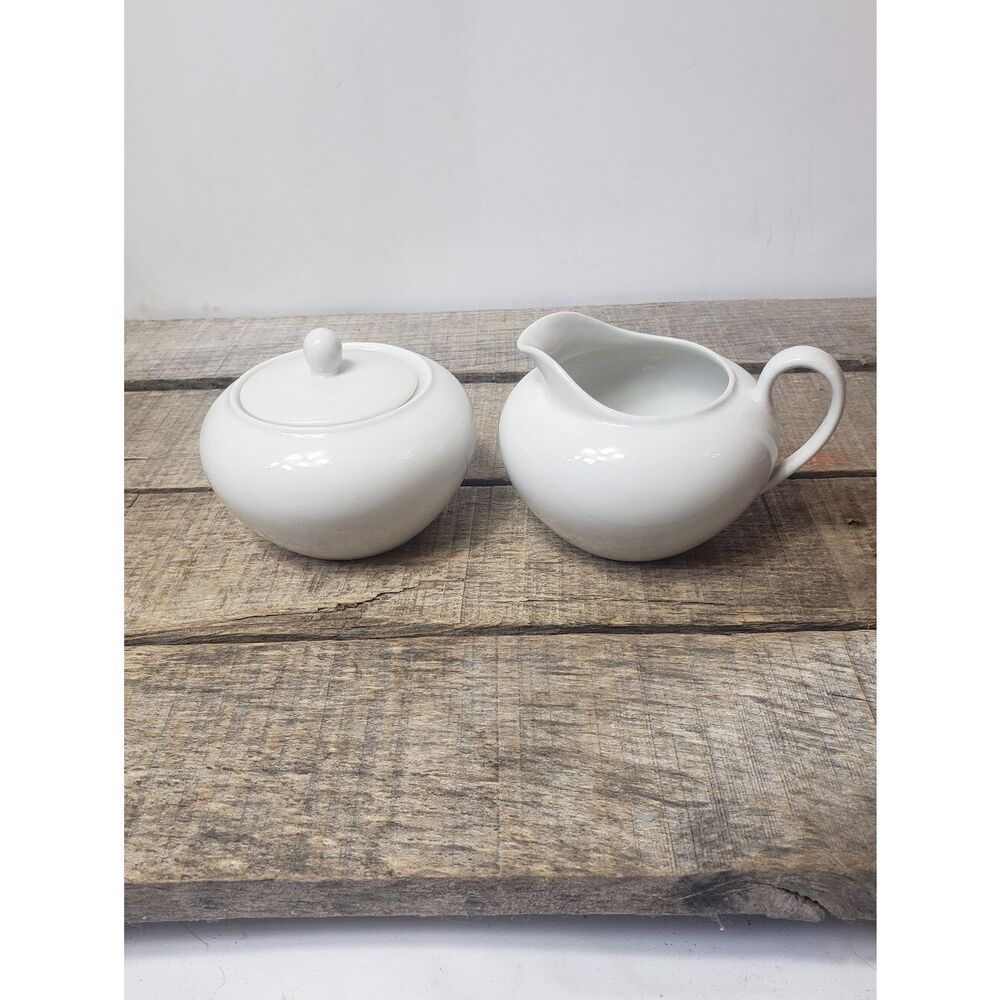 MCM SCHONWALD Germany Sugar & Creamer Set White Porcelain